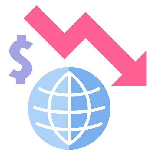 economia global MaxIcons Flat icono