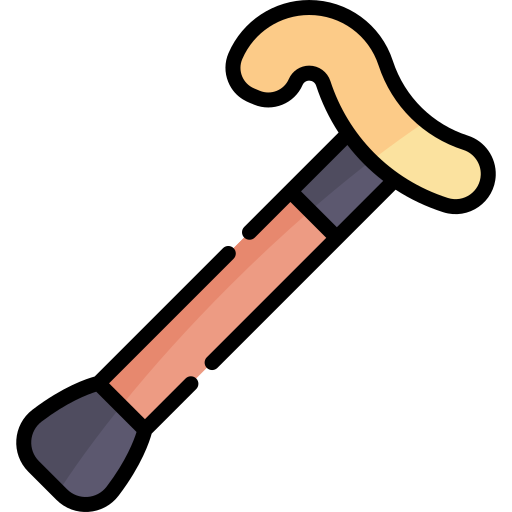 지팡이 Kawaii Lineal color icon