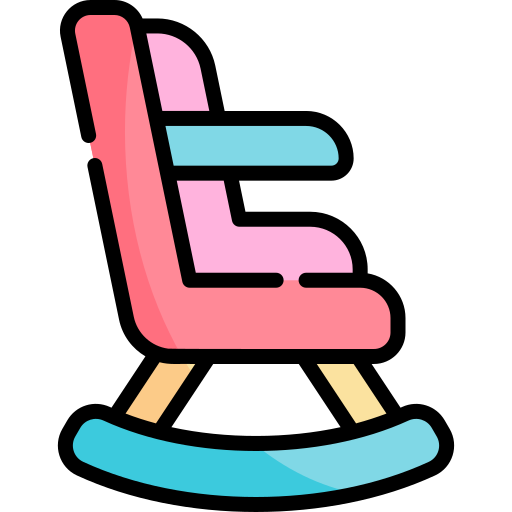 Кресло-качалка Kawaii Lineal color иконка
