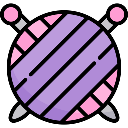 編み物 Kawaii Lineal color icon