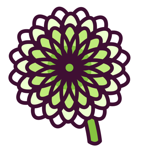 chrysanthème Generic Outline Color Icône