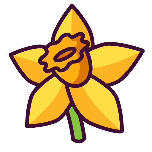 Daffodil Generic Outline Color icon