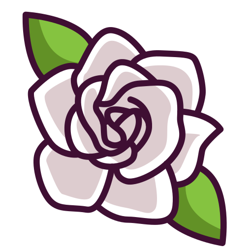 Gardenia Generic Outline Color icon