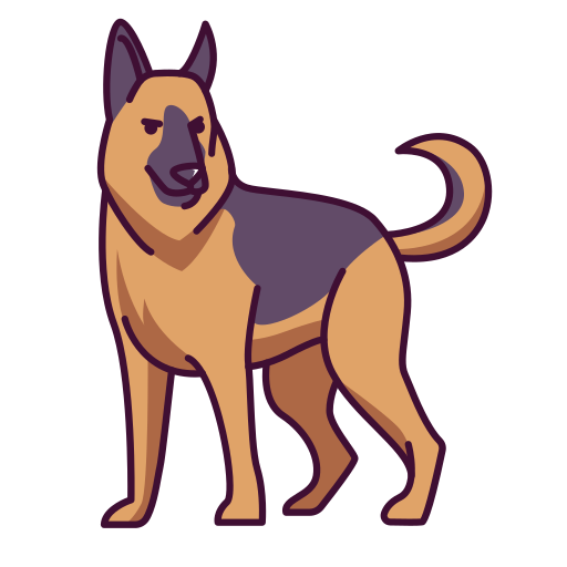 German shepherd Generic Outline Color icon