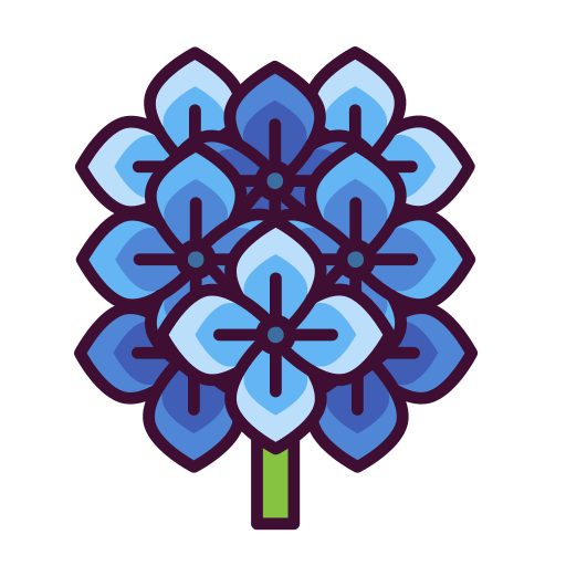 Hydrangea Generic Outline Color icon