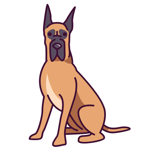 deutsche dogge Generic Outline Color icon