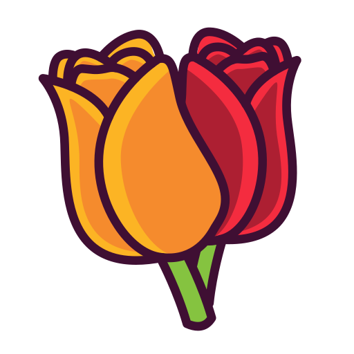 tulipanes Generic Outline Color icono