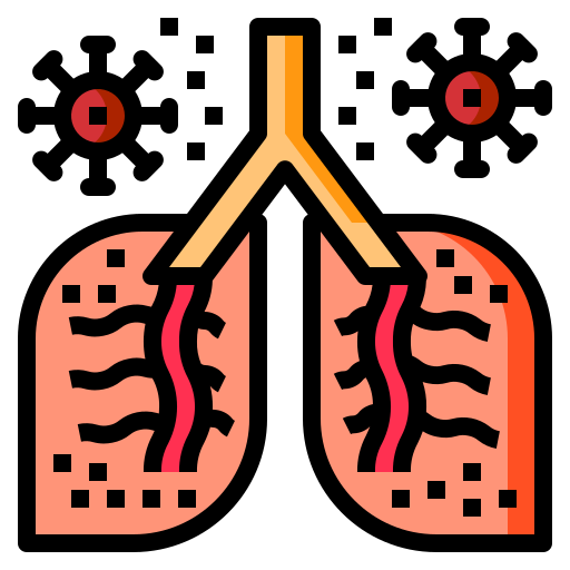 pulmón Catkuro Lineal Color icono