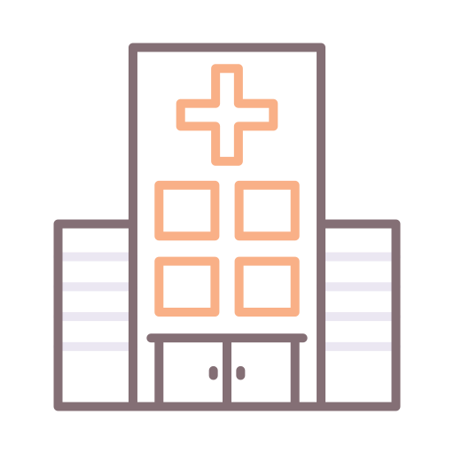 krankenhaus Flaticons Lineal Color icon