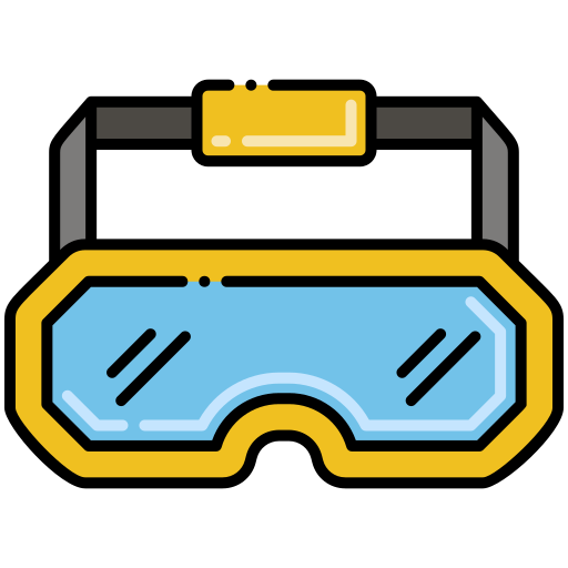 Safety goggles Flaticons Lineal Color icon