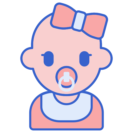 女の赤ちゃん Flaticons Lineal Color icon