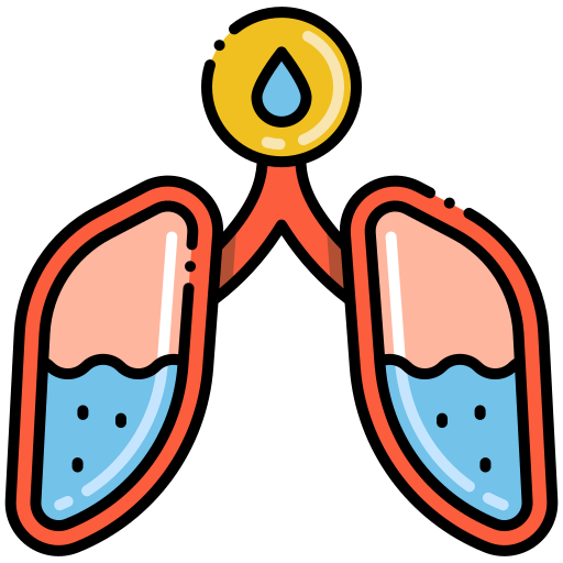 pulmón Flaticons Lineal Color icono