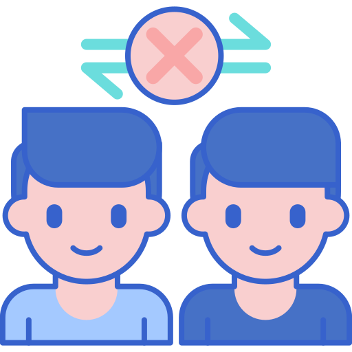 Avoid crowds Flaticons Lineal Color icon