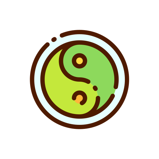 yin yang Good Ware Lineal Color icona