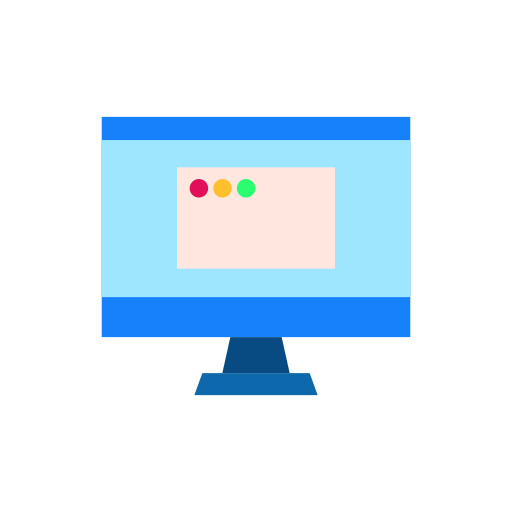 pantalla de la computadora Good Ware Flat icono