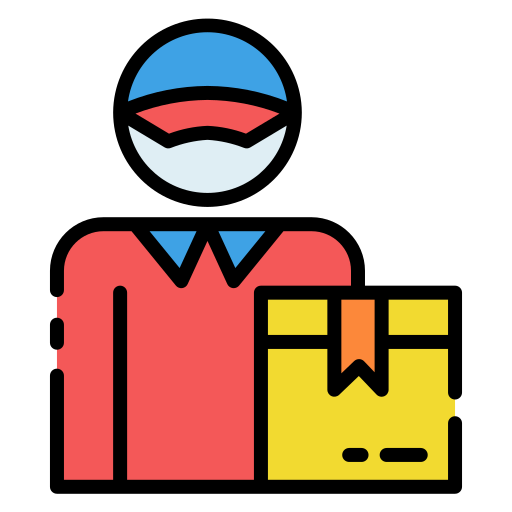 Delivery man Good Ware Lineal Color icon