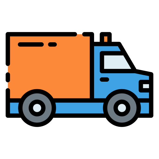 camión de reparto Good Ware Lineal Color icono