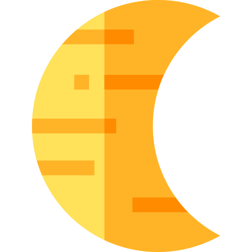 media luna Basic Straight Flat icono