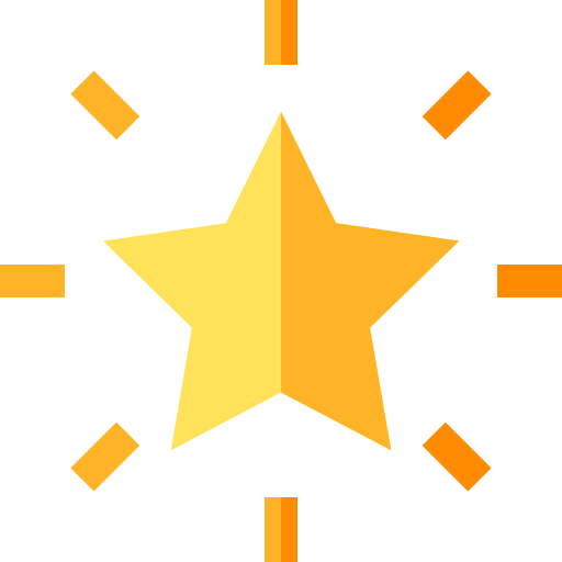 star Basic Straight Flat icon