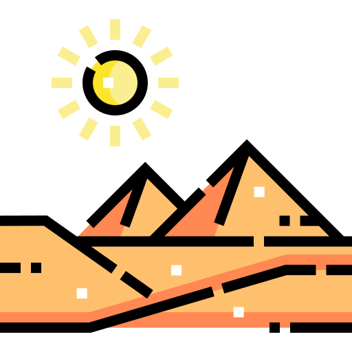 Пустыня Detailed Straight Lineal color иконка