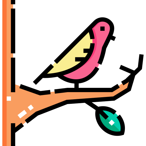 Птица Detailed Straight Lineal color иконка