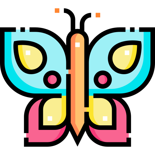 Butterfly Detailed Straight Lineal color icon