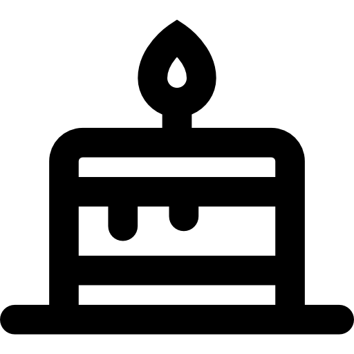 torta Basic Straight Lineal icona