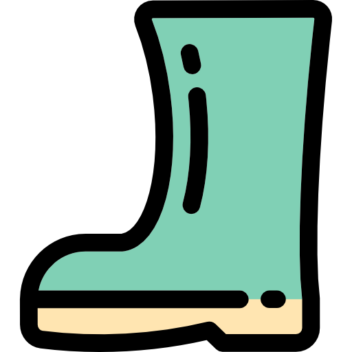 bota Detailed Rounded Lineal color icono