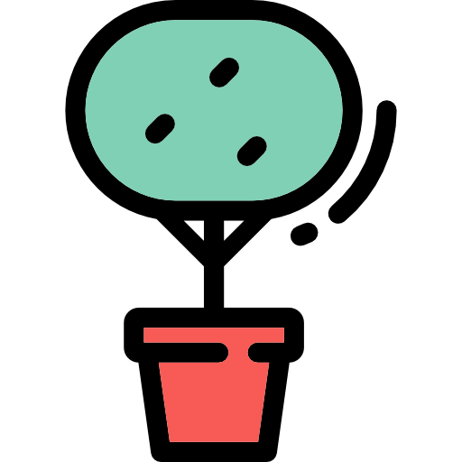 분재 Detailed Rounded Lineal color icon