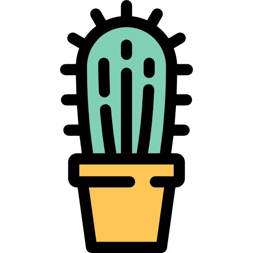 cactus Detailed Rounded Lineal color icono