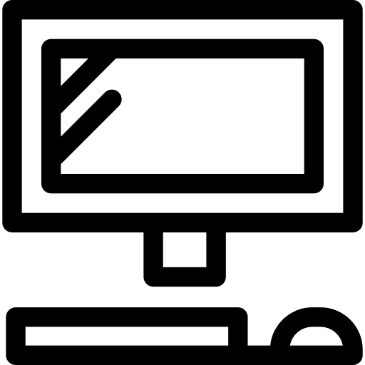 Компьютер Detailed Rounded Lineal иконка