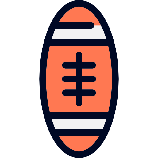 Американский футбол Detailed Rounded Lineal color иконка