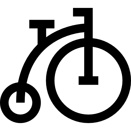 bicicleta Basic Straight Lineal Ícone