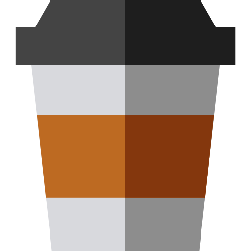 koffiekop Basic Straight Flat icoon