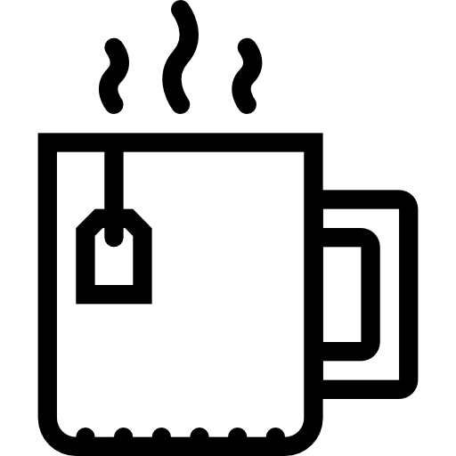 taza de té Coloring Lineal icono