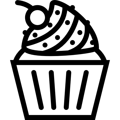 Muffin Coloring Lineal icon