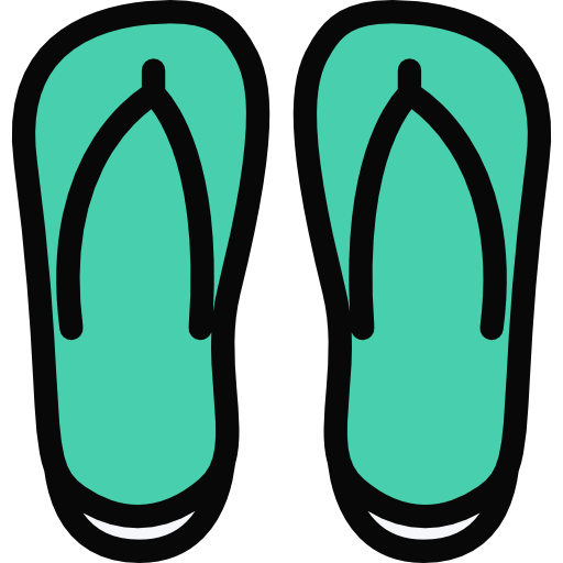 sandálias de dedo Coloring Color Ícone