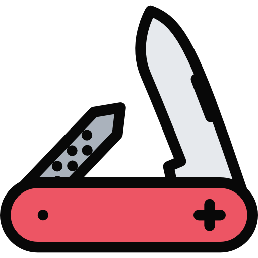 cuchillo del ejército suizo Coloring Color icono
