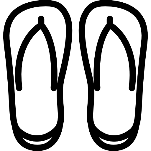 Flip flops Coloring Lineal icon