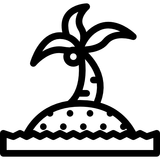 wyspa Coloring Lineal ikona