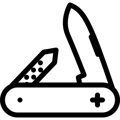 Swiss army knife Coloring Lineal icon