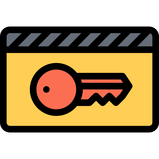 Key card Coloring Color icon