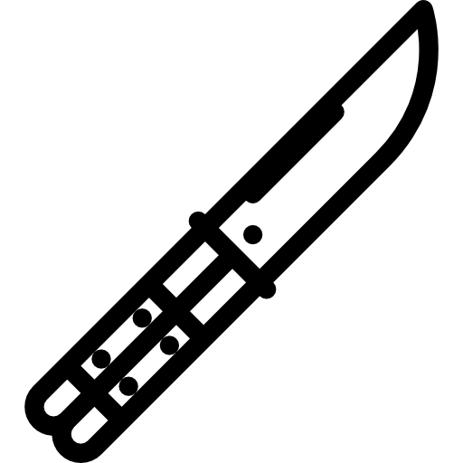 Butterfly knife Coloring Lineal icon
