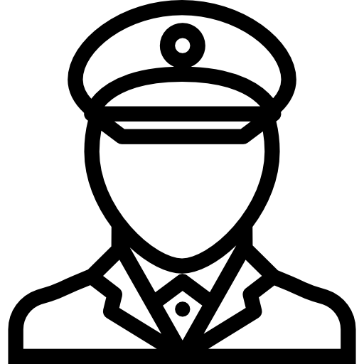 Policeman Coloring Lineal icon