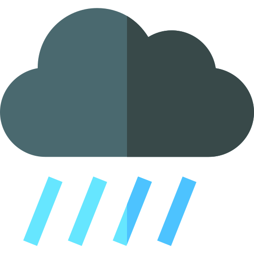 lluvia pesada Basic Straight Flat icono