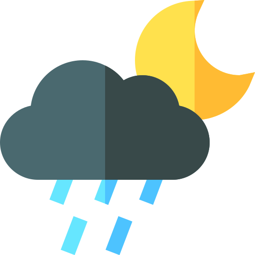 lluvia ligera Basic Straight Flat icono