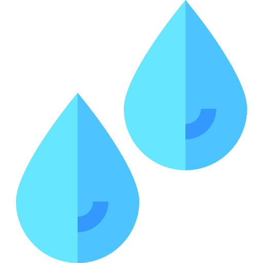 krople wody Basic Straight Flat ikona