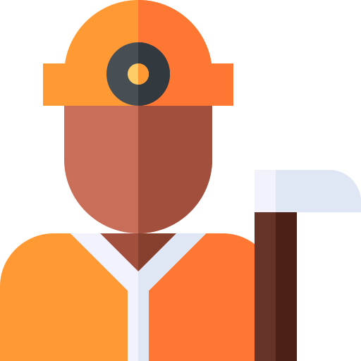 Miner Basic Straight Flat icon