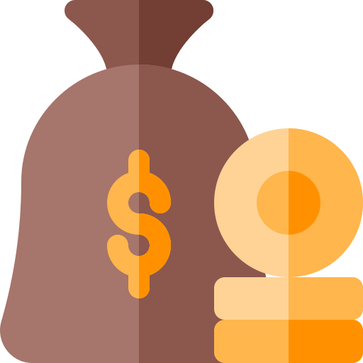 Money bag Basic Rounded Flat icon