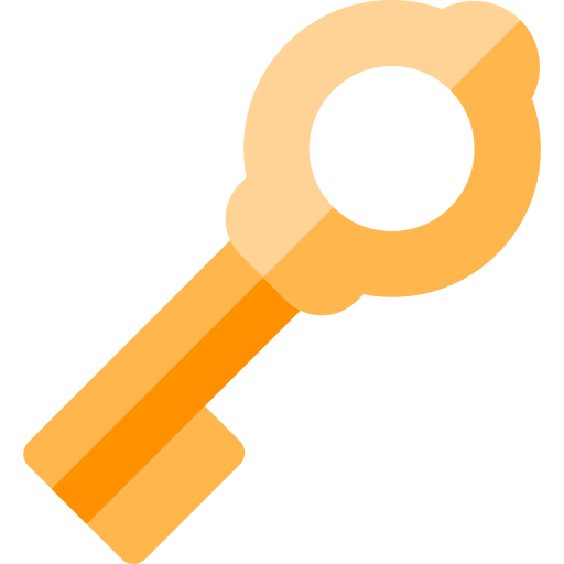 Key Basic Rounded Flat icon